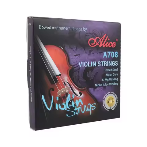 Alice A708 Violin Strings A FULL Set Plated Steel Nylon Core Al-Mg Winding Nickel Alloy Wound For Si