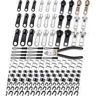 Kit Pembaikan Zip (159 Keping), Kit Penggantian Zip, Pengganti Peluncur Zip, Pembaikan Universal Zip