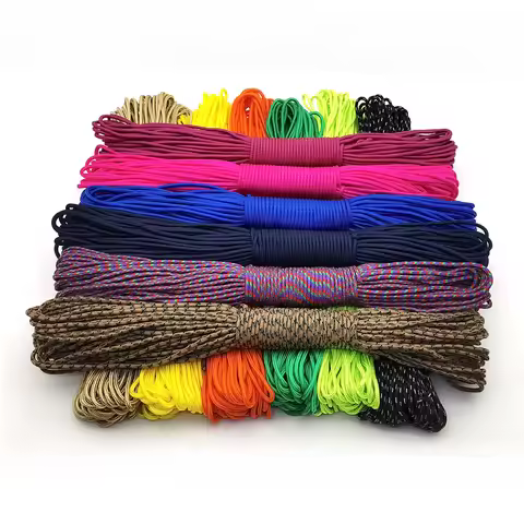 100ft 3mm Paracord Lanyard Rope Parachute Cord Hiking Camping Clothesline Tactical Bracelet Accessor