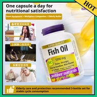 【EXP:2027】Canadian Webber Naturals Natural High Concentration Fish Oil 1390mg Orange Flavor 120 Caps