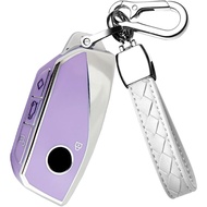 HIBEYO TPU Key Fob Cover for BMW 7 Series 760i X7 IX XM 2023 for BMW Energie 7er Accessories with Ke