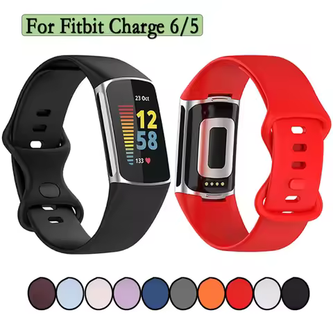 Silicone Strap For Fitbit Charge 6 Watchband Replacement Adjustable Wristband For Fitbit Charge 5 Sp