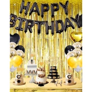 55K Simple Birthday Decoration Balloon Set Gold Birthday Party or Happy Birthday Supplies/