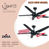 DEKA F5P / F5X / K9 /P5S NEW MODEL Ceiling Fan 56"  5 Blades With 3&4 Speed Remote Control Kipas Sil