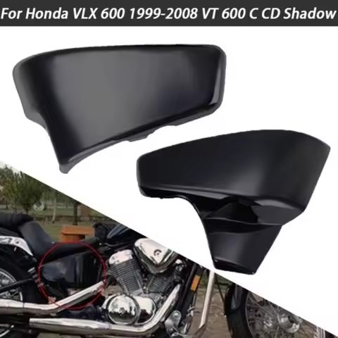 Motorcycle Gloss Black Battery Side Faring Cover For Honda Shadow VLX 600 VT600C VT600CD Deluxe 1999