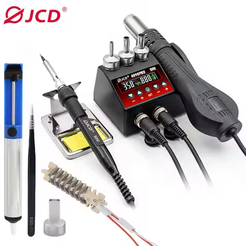 JCD 2-in-1 750W hot air gun LCD display mobile phone welding rework station repair soldering iron ha