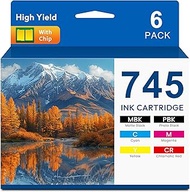745 Ink Cartridge High Capacity 300ML Replacement for HP 745 Ink Cartridges (6-Pack) F9K06A F9K05A F