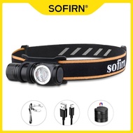 Sofirn HS10 USB C Rechargeable Mini 16340 Headlamp 1100lm LH351D 90CRI Angle Flashlight TIR Optics w