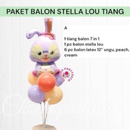 Paket Balon STELLA LOU TIANG / Dekorasi Ulang Tahun Balon Stella Lou