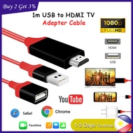 Universal Phone To TV HDMI Cable Connector iPad To Non Smart TV Monitor Projector Display Android I-phone Type C /micro USB / IOS USB to HDMI Cable Converter Adapter