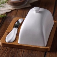 Butter Dish With Bamboo Tray With Cover