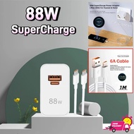 88W Honor Super Charge Fast Charger with 6A USB C Cable for Honor X5A/X5B/X5C/X5D/X6A/X6B/X6C/X6D/X7