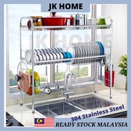 JK Home 304 Stainless Steel Sink Dish Rack Kitchen Rack Rak Pinggan Mangkuk Rak Sinki Stainless Stee