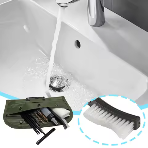 12pcs/Set Gun Barrel Cleaning Kit with Pouch Pistol Handguns Rod Cleaner Brush Tools Pistol Cleaner 