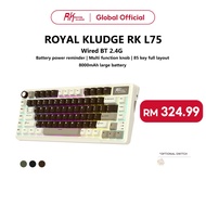 Royal Kludge RK L75 Mocha Grey 85 Key Diy Tri-Mode RGB Wired Bluetooth 2.4G Wireless  Mechanical Key