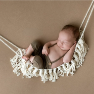 Posing Hand Woven Hammock 35x48cm Children Newborn Photo Props Furniture 100 Day Crib Assisted 0-3m