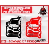 CIVIC FC STICKER HONDA CIVIC FC CAR STICKER