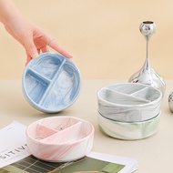 Ceramic Storage Tray Marble Pattern Three-Grid Box Storage Box Makeup Multi-Grid Storage Box Jewelry