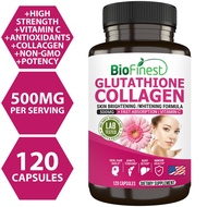 Biofinest L Glutathione Collagen 500mg Supplement - Vitamin C Antioxidant - Skin Brightening Whiteni