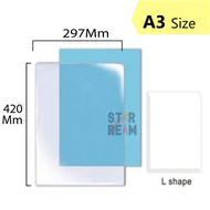 Super Thick Waterproof Clear A3/A4/F4 Soft File Holder L/U/C Shape File Thickness 0.18mm (Brand: Eas