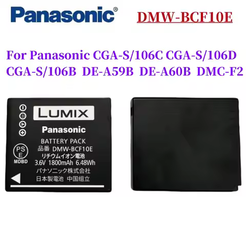 Original DMW-BCF10E DMW BCF10E DMWBCF10E Camera Battery for Panasonic CGA-S/106C CGA-S/106D CGA-S/10