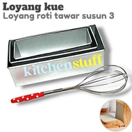 White bread tin Torn bread tin Toast tin 3 sizes bonus egg beater