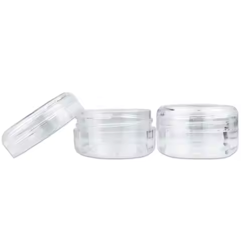 20pcs 2g 3g 5g 10g 15g 20g Portable Plastic Cosmetic Jars Empty Clear Bottles Eyeshadow Makeup Cream
