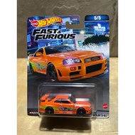 Hotwheels R34 orange Nissan Skyline R34ORANGE