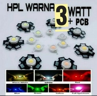 Lampu LED HPL 3W Dekorasi / LED HPL Aquascape DIY 3 Watt + Heatsink Pilih Warna