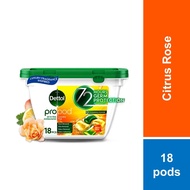 [1POD=8KG] Dettol All in One Laundry Capsule 18s Laundry Pod Citrus Rose, Powerful Laundry Detergent