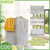 75L Large Capacity Portable Storage Box, Foldable Storage Basket, Household Laundry Basket