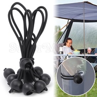 Outdoor Camping Tent Accessories / Multi-functional Fixed Rope Ball / Canopy Construction Fixed Rope Buckle / Black Elastic Binding Rope Tarp Tie / Travel Hiking Outside Supplies