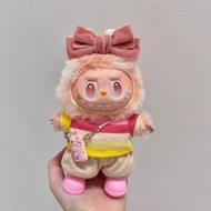 3rd Generation High-Energy Frontal Labubu Clothes Set 17cm Vinyl Overalls Outfit for Boys And Girls 