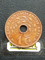 Koin Kuno Indonesia Asli 1Cent Bolong 1936 Asli