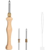 Pllieay Punch Needle, Wooden Punch Needle Tool, Adjustable Embroidery Punch Needle Tool for Punch Ne