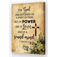 2 Timothy 17 Bible Verse Wall Decor God Has Not Given Us a Spirit of Fear Poster Printing Home Canva