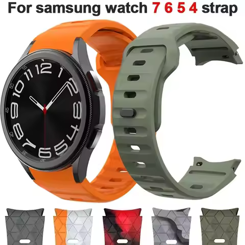 Silicone Strap for Samsung Galaxy Watch 6 Classic 47mm 43mm/4 classic 46mm 42mm Bracelet Galaxy Watc