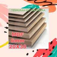 Papan Kayu MDF 5mm DAPET TEBEL 6mm! Uk. 20cm x 30cm