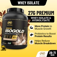 PVL Gold Series Iso Gold, 100% Whey Isolate & Hydrolysate + Probiotics, Fast Absorption for Lean Mus