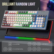 T98 Pro Game Set-Metal Top Cover+Rainbow RGB 94-Key Compact Layout-Spherical Keycap Can Prevent Acci