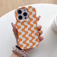 Hoce vui sọc lượn sóng mô hình Ốp điện thoại cho Iphone 17 không khí 16 15 14 13 Pro Max trường hợp