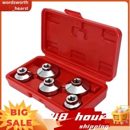 5Pcs Universal Oil Filter Caps Wrench Socket Set 24mm 27mm 32mm 36mm 38mm with A Storage Case Remova