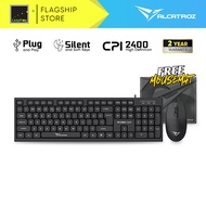Alcatroz Xplorer C3600 Silent USB Wired Keyboard & Mouse Combo