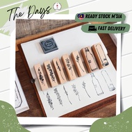 THE DAYS Wooden Rubber Ins Style Vintage Botanical Garden Flower Plants Stamp Chop Scrapbooking DIY 