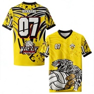 Full Sublimation Customizable Basketball and Volleyball Team Jersey with 3D Print - V - Neck Short -