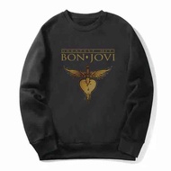 Bon Jovi Greatest Hits Crewneck Premium Cotton Fleece Sweatshirt