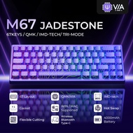 XVX M67 OEM Profile Contour 2.0 Mechanical Keyboard White/Black/Purple IMD-Tech Keycaps 2.4GHz Wirel