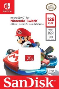 MicroSD for Nintendo Switch 專用 記憶卡128GB (SDSQXAO-128G-GNCZN  R100/W90)