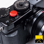 ปุ่ม Soft Release Shutter Button 11mm ทองเหลือง แท้ สีแดง แบบเว้า ขอบเรียบ ( ปุ่มชัตเตอร์ Brass Soft