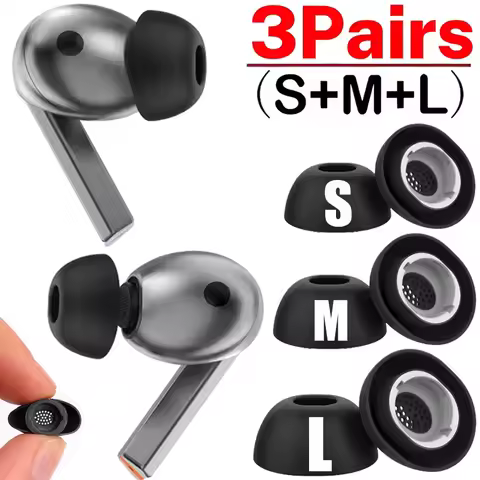 3-1Pairs Soft Silicone Replacement Eartips for Samsung Galaxy Buds 3 Pro Earphone Earbuds Ear Tips N